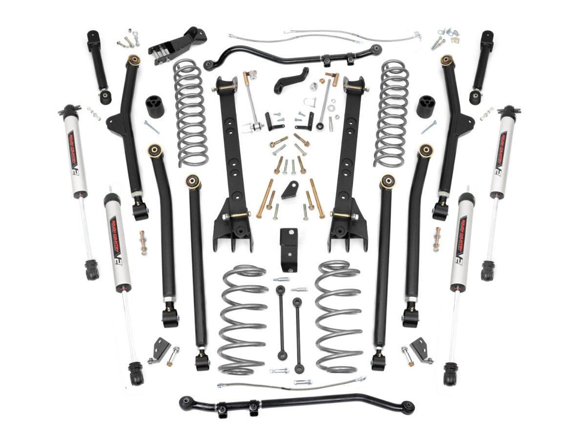 Jeep Wrangler Suspension Lift Kit - Rough Country - Long Arm, V2 - '97-'06